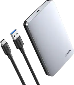 Ugreen 2.5 '' SATA disc case silver + USB-C-USB-A cable