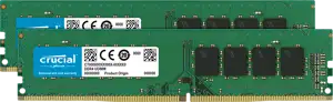 Memorija Crucial 16 GB KIT (8GBx2) DDR4 2400 CL17 1.2V DIMM Single Ranked, CT2K8G4DFS824A