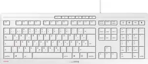 Cherry Stream tiha vodootporna tipkovnica, USB, bijelo/siva