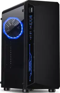 Chassis INTER-TECH C-3 SAPHIR Gaming Midi Tower, ATX, 1xUSB3.0, 2xUSB2.0, audio, PSU optional, Tempered glass side panel, Illuminated connections in the front, RGB control board, 120mm RGB fan, Dust f