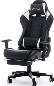 Gaming chair Bytezone CARBON, massage cushion / Bluetooth speakers (black)