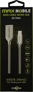 MAXMOBILE DATA KABEL MICRO USB KIRSITE SILVER 1m
