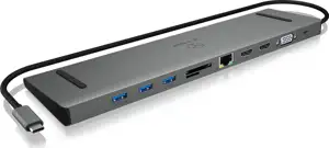 RaidSonic ICY BOX IB-DK2106-C - docking station - VGA, 2 x HDMI