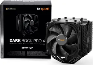 Hladnjak za CPU, BE QUIET Dark Rock Pro 4 250W, s. 1150/1151/1155/1156/1366/2011-3/2066/AM2+/AM3+/AM4/FM1/FM2+, crni