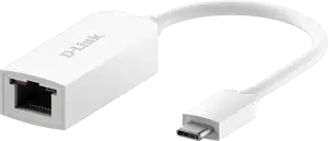 D-Link USB-C to 2.5G Ethernet Adapter DUB-E250, Wired, USB Type-C, Ethernet, 2500 Mbit/s, White