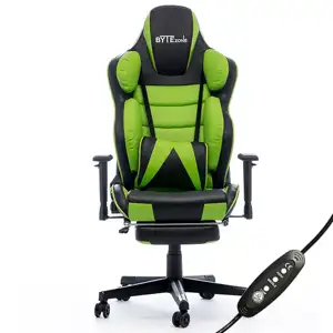 Gaming chair Bytezone HULK, massage cushion (black-green)