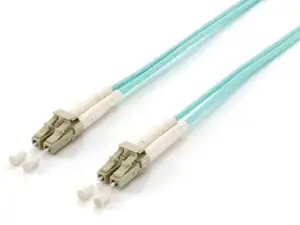 Opt. prespojni kabel LC/LC duplex 50/125µm OM3, LSZH, tirkizni, 25,0 m