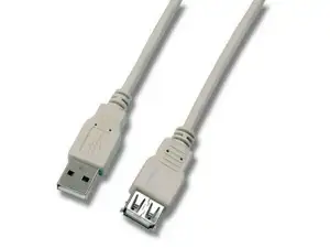 USB 2.0 kabel A->A M/Ž 2,0 m, sivi