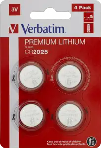 Baterije Verbatim #49532, litijske, CR2025 3V, 4pack