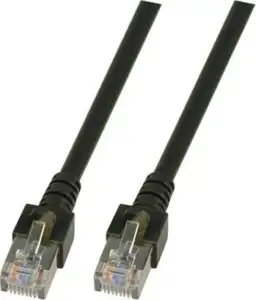 SF/UTP prespojni kabel Cat.5e PVC CCA AWG26, crni, 7,5 m