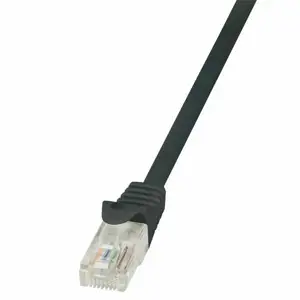 U/UTP prespojni kabel Cat.5e PVC CCA AWG26, crni, 0,5m