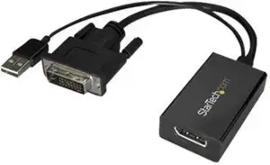StarTech.com DVI to DisplayPort Adapter - USB Power - 1920 x 1200 - DVI to DisplayPort Converter - Video Adapter - DVI-D to DP (DVI2DP2) - display adapter - DVI-D to DisplayPort