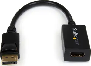 StarTech.com DisplayPort to HDMI Adapter - 1920x1200 - HDMI Video Converter - Latching DP Connector - Monitor to HDMI Adapter (DP2HDMI2) - video adapter - DisplayPort / HDMI - 26.5 cm