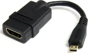 StarTech.com 5in High Speed HDMI Adapter Cable - HDMI to HDMI Micro - F/M - 5 inch Micro HDMI Adapter - HDMI Female to Micro HDMI Male (HDADFM5IN) - HDMI adapter - 1.2 cm