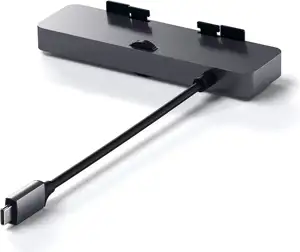 Satechi Aluminum TYPE-C CLAMP PRO Hub (3x USB 3.0,MicroSD) - Space Gray