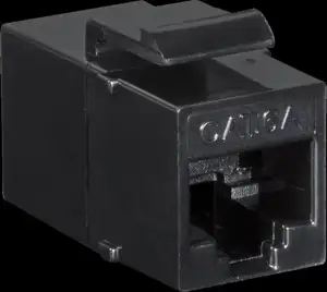 Modul Keystone RJ45 Cat.6a UTP, Ž/Ž 1:1, crni