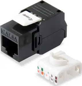 Modul Keystone RJ45 Cat.6a UTP, tool less, crni