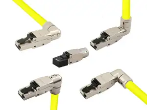 Modularni utikač RJ45 Cat.8.1 STP, toolless, za kabele AWG22-26, kutni (5 smjerova), IP20