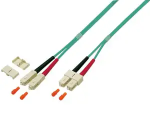 Opt. prespojni kabel SC/SC duplex 50/125µm OM3, LSZH, tirkizni, 1,0 m