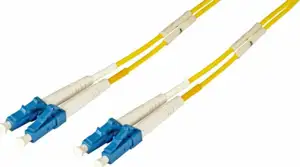 Opt. prespojni kabel LC/LC duplex 9/125µm OS2, LSZH, žuti, 30,0 m