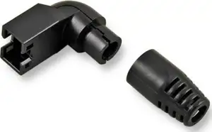 Pregibnica za RJ45, pod kutem 90°, okomito, crna