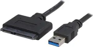 SATA to USB Cable - USB 3.0 to 2.5 SATA III Hard Drive Adapter - External Converter for SSD/HDD Data Transfer (USB3S2SAT3CB) - storage controller - SATA 6Gb/s - USB 3.0