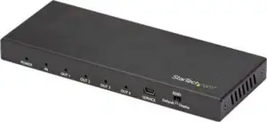 StarTech.com HDMI Splitter - 4-Port - 4K 60Hz - HDMI Splitter 1 In 4 Out - 4 Way HDMI Splitter - HDMI Port Splitter (ST124HD202) - video/audio splitter - 4 ports