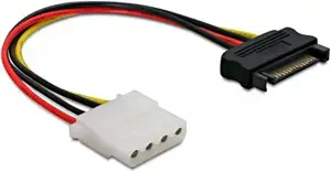 Kabel DELOCK, 15pin SATA (M) na 4pin Molex (Ž), naponski, interni, 0.12 m