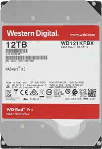 HDD Desktop WD Red Pro (3.5'', 12TB, 256MB, 7200 RPM, SATA 6 Gb/s) WD121KFBX