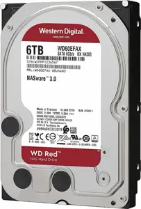 HDD Desktop WD Red (3.5'', 6TB, 256MB, 5400 RPM, SATA 6 Gb/s) WD60EFAX