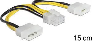 Delock power cable - 8 pin EPS12V to 4 pin internal power - 15 cm