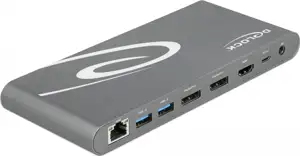 DeLOCK USB Type-C DP 1.4 Docking Station Triple 4K Display - docking station - USB-C 3.2 Gen 1 / Thunderbolt 3 - HDMI, 2 x DP - GigE