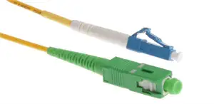 NFO Patch cord, LC UPC-SC APC, Singlemode 9 125, G.652D, Simplex, 15m