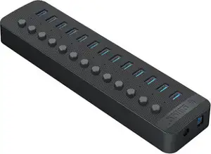 USB hub 13-port USB 3.0, Switch, Power supply, black, ORICO CT2U3-13AB