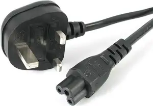 StarTech.com 2m Laptop Power Cord 3 Slot for UK BS1363 to C5 Clover Leaf - power cable - 2 m