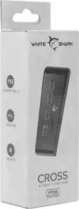 WHITE SHARK PS5 USB hub PS5-0576 CROSS 4 utora crni