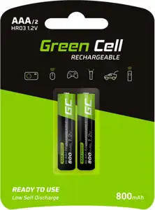 Akku 2xAAA HR03 800mAh Green Cell