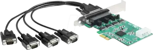 Delock PCI Express Card > 4 x Serial RS-232 - serial adapter - PCIe - RS-232 x 4