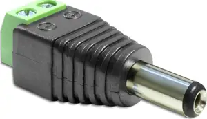 Delock power adapter - 2 pin terminal block to DC jack 5.5 x 2.5 mm