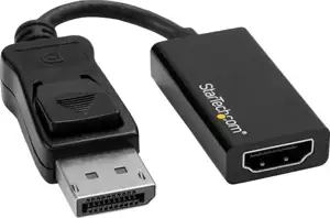 StarTech.com DisplayPort to HDMI Adapter - 4K 60Hz - Video Converter for Your DP Computer and HDMI TV or Computer Monitor (DP2HD4K60S) - video converter
