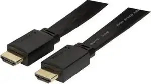 HDMI 1.40 High Speed with Ethernet kabel A->A M/M 5,0m, 4K@30Hz, plosnati, crni