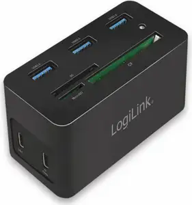 Multi-Hub USB 3.2 Gen 1 C M -> 1xHDMI 4K@60Hz, 3xUSB-A 3.0, 1xUSB-C PD 60W, Micro/SD Card Reader, 1xRJ45 Gigabit, Alu
