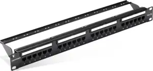 Vention Cat.5E UTP 24 Ports Keystone Patch Panel Black