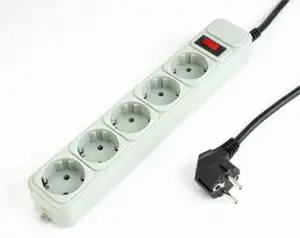 Gembird Surge protector, 5 sockets, 1,8m, white