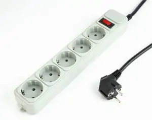 Gembird Surge protector, 5 sockets, 3m, white