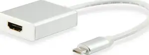 Konverter USB 3.1 C M -> HDMI Ž, 4K@60Hz, na kabelu 0,15m, bijeli