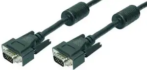 VGA kabel HDB15 M/M 5,0 m, 2-struko oklopljen, s feritima, crni