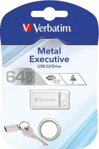 USB stick Verbatim 2.0 #98750 64GB metal executive silver