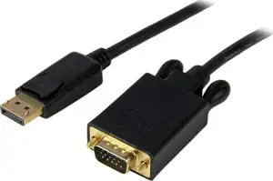 StarTech.com 6ft DisplayPort to VGA Cable - 1920 x 1200 - Active DP to VGA Adapter - DP to VGA Monitor Cable (DP2VGAMM6B) - DisplayPort cable - 1.83 m