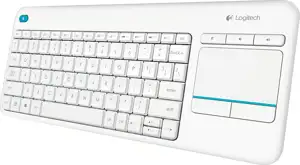Tipkovnica Logitech K400+ Wireless Touch, bežična, bijela. unifying, USB